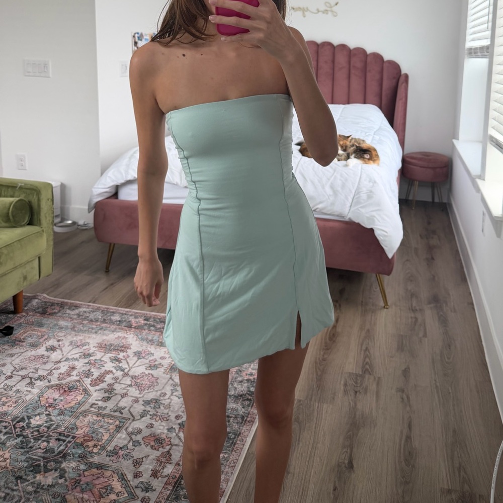 Oh Polly Srapless Mint Mini Dress